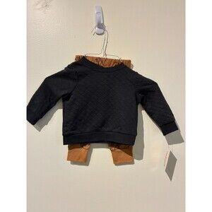NWT Cat & Jack‎ Gray & Brown Dinosaur Sweat Outfit - 6-9M